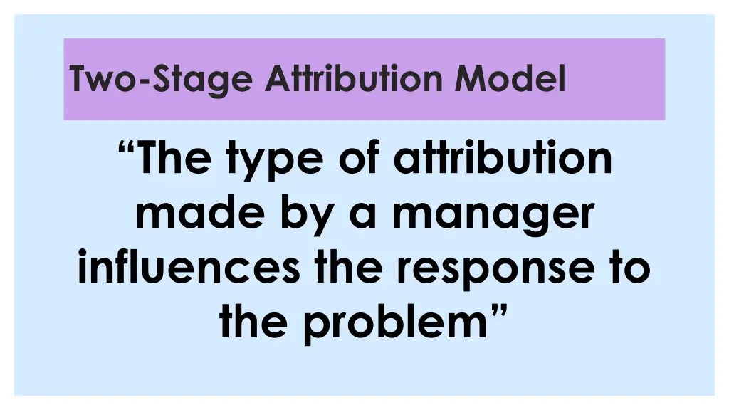 two stage attribution model 1