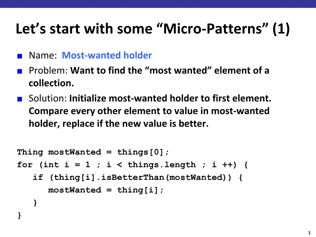 let s start with some micro patterns 1