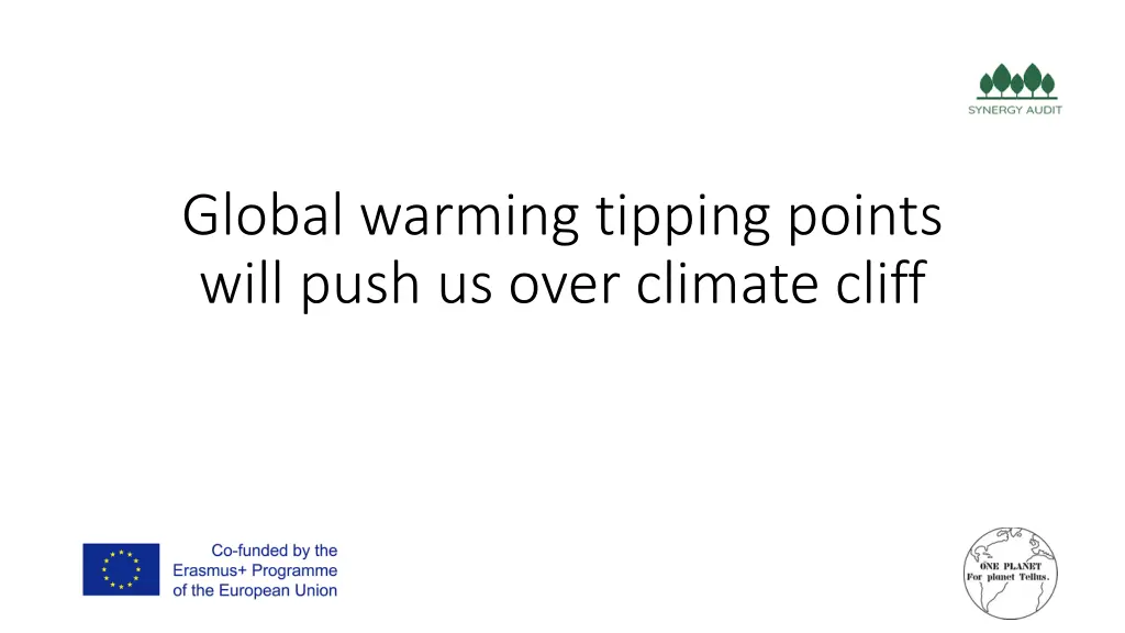 global warming tipping points will push us over