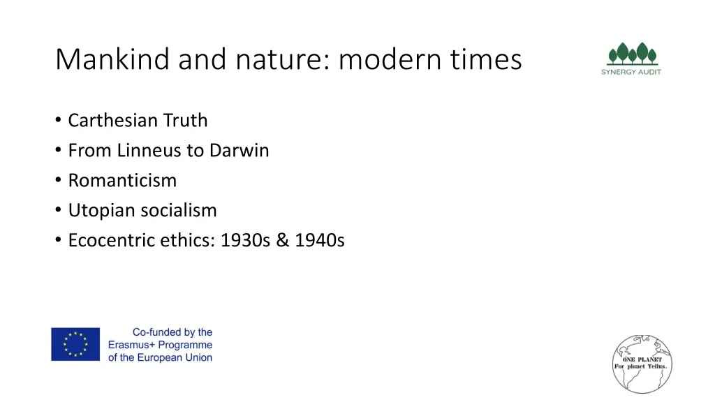 mankind and nature modern times