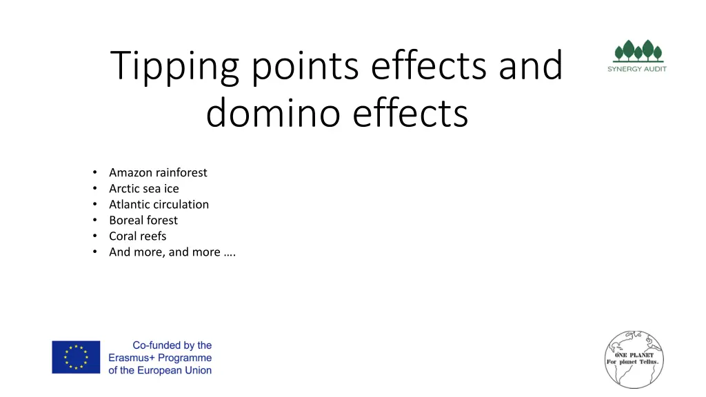 tipping points effects and domino effects