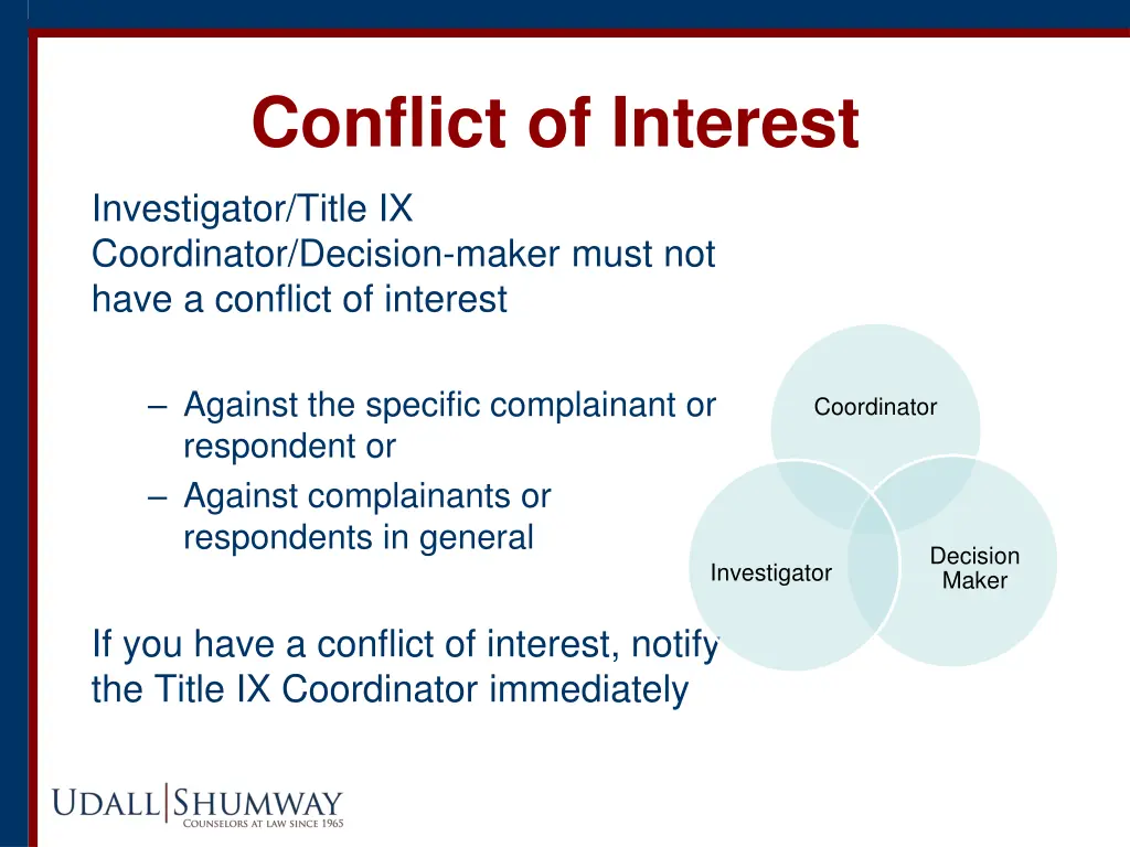 conflict of interest