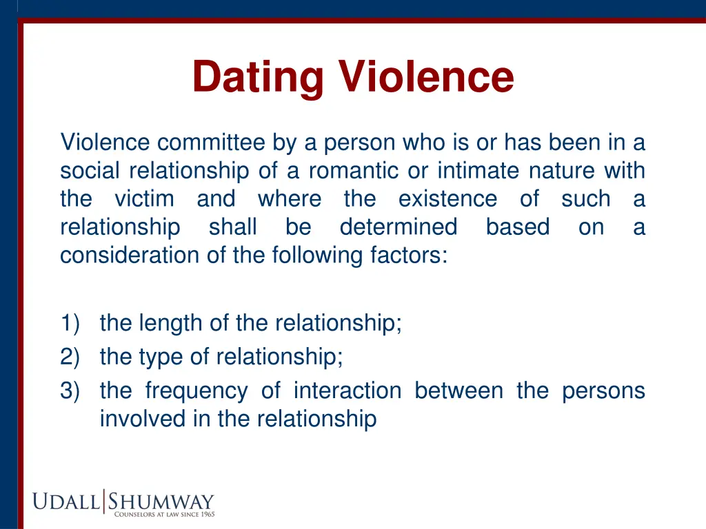 dating violence