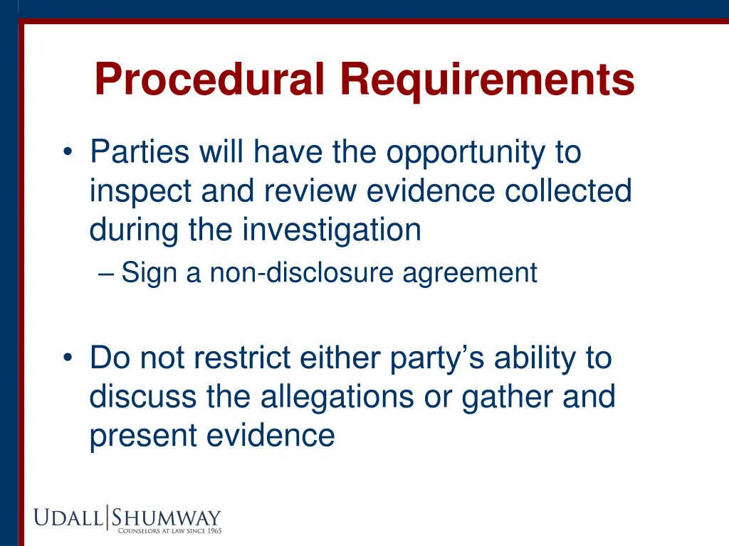 procedural requirements 1
