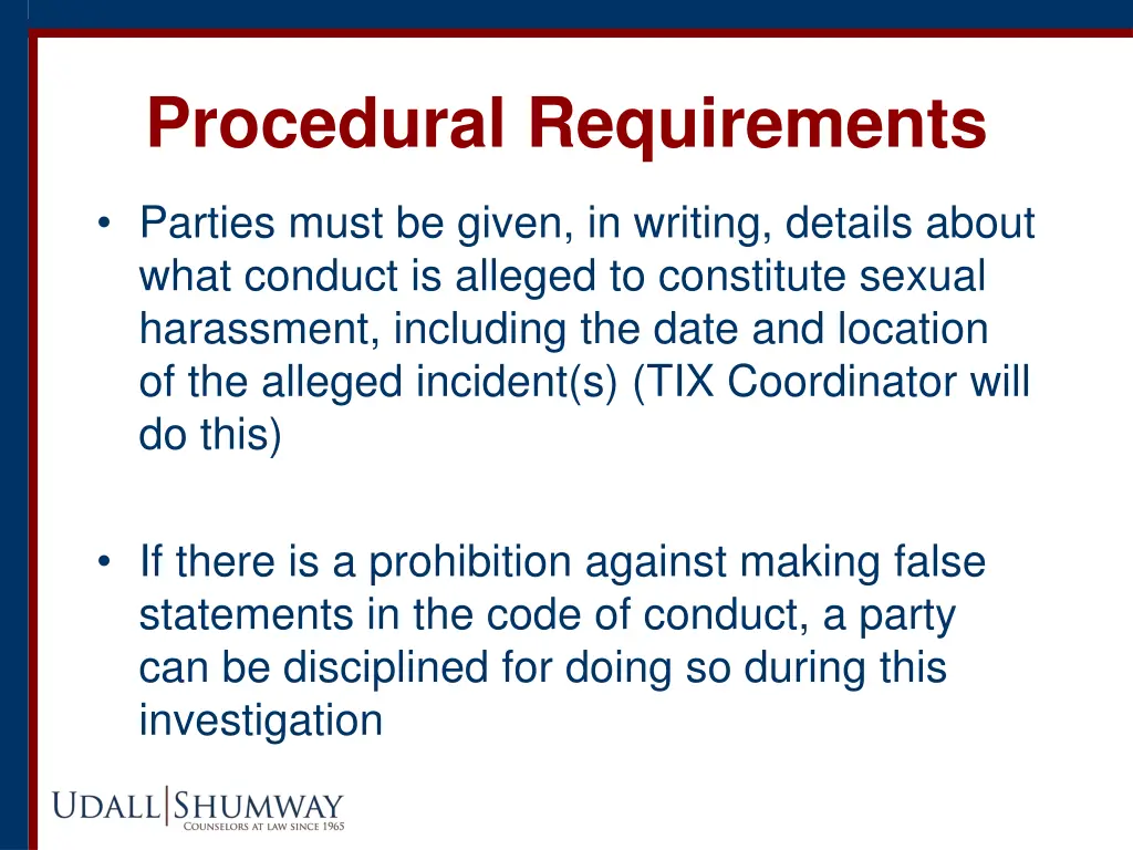 procedural requirements