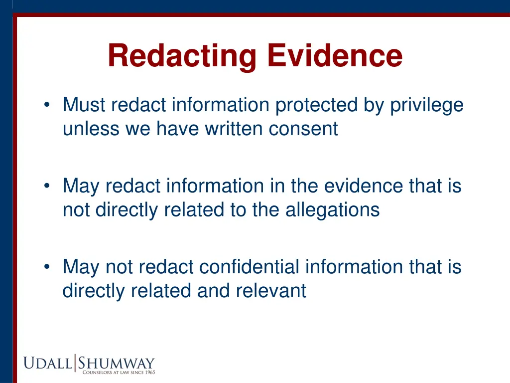 redacting evidence