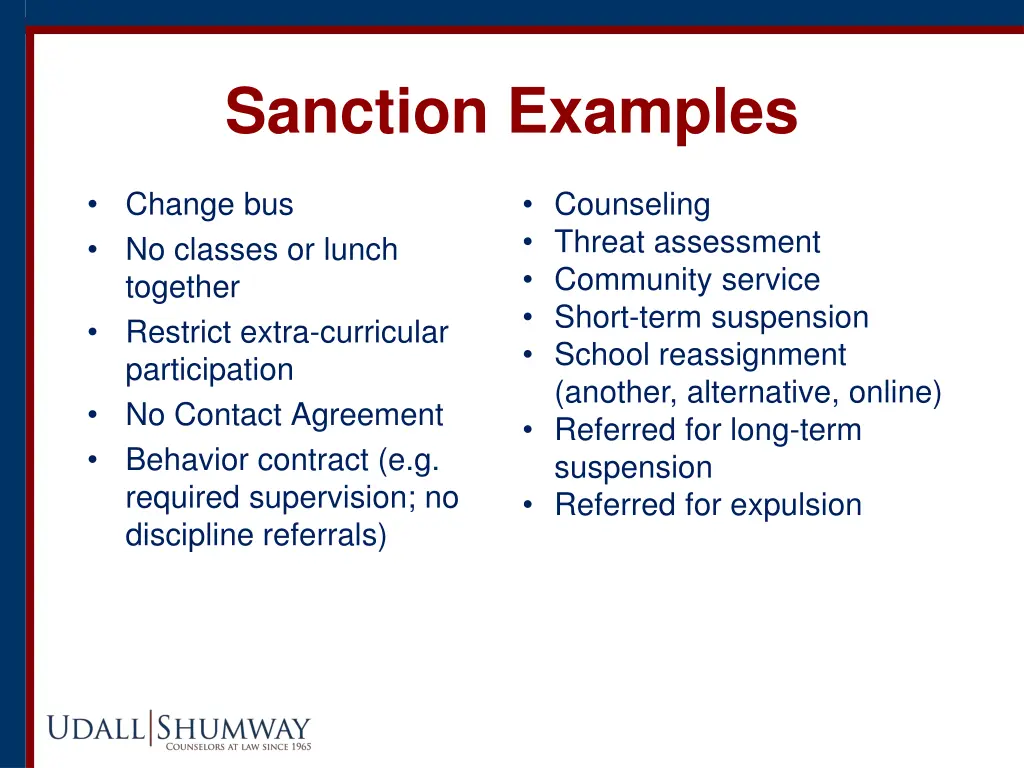 sanction examples