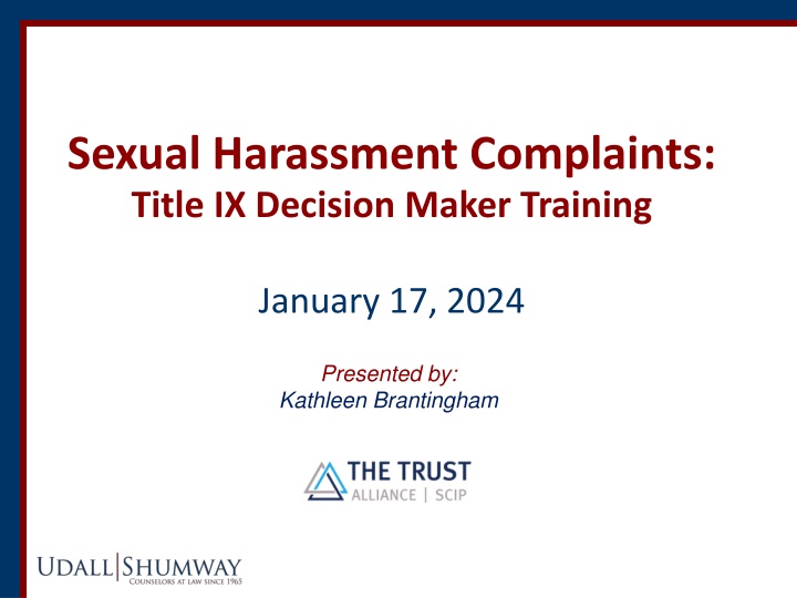 sexual harassment complaints title ix decision