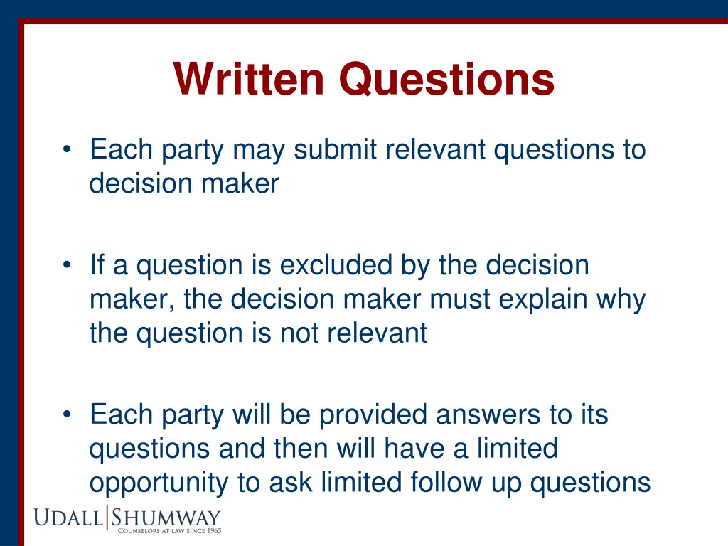 written questions 1