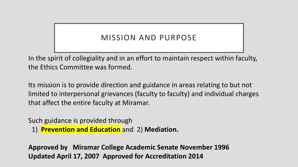 mission and purpose