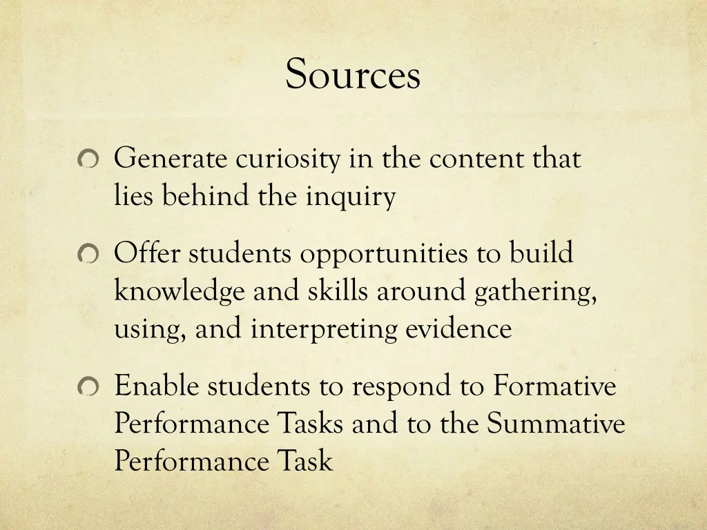 sources