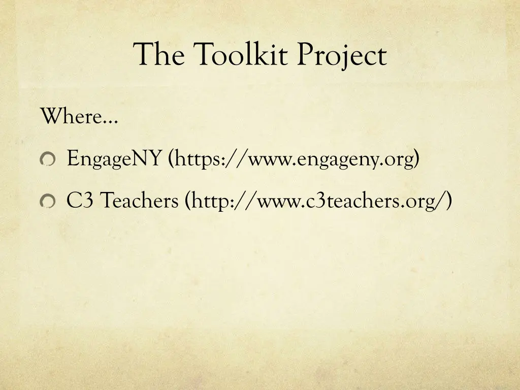 the toolkit project 2