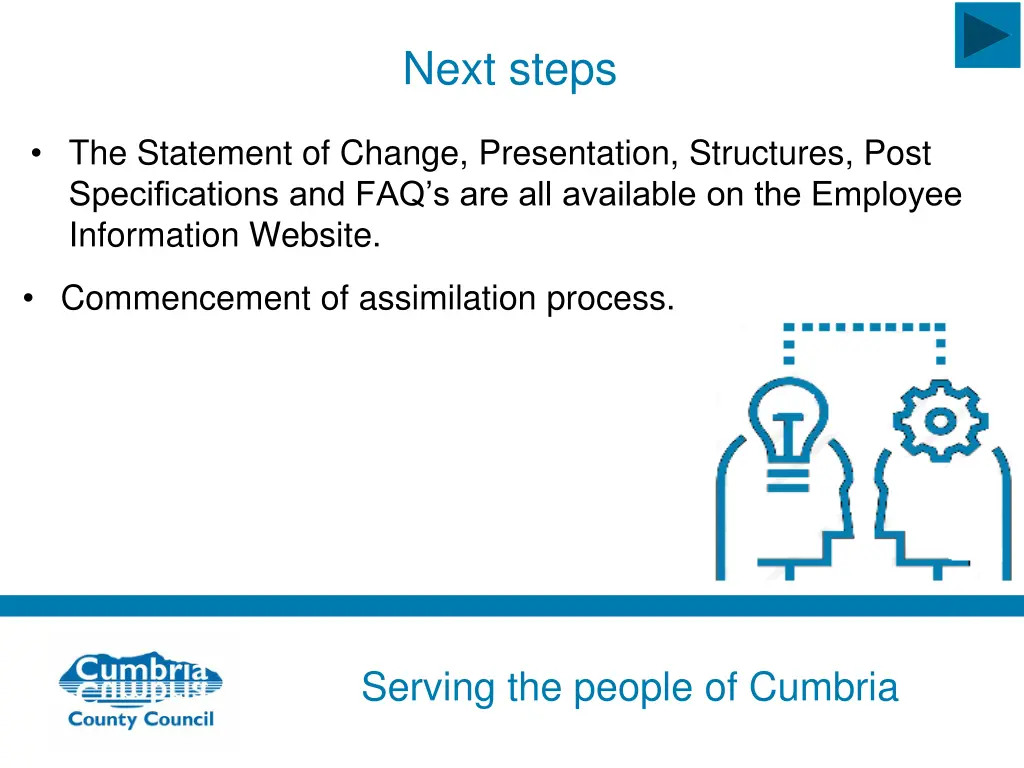 next steps