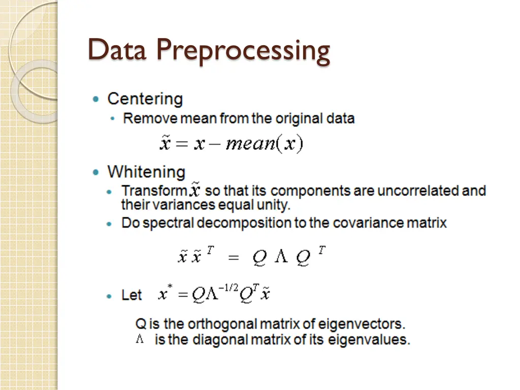 data preprocessing
