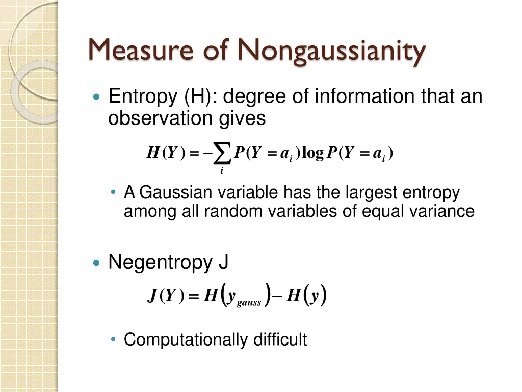 measure of nongaussianity