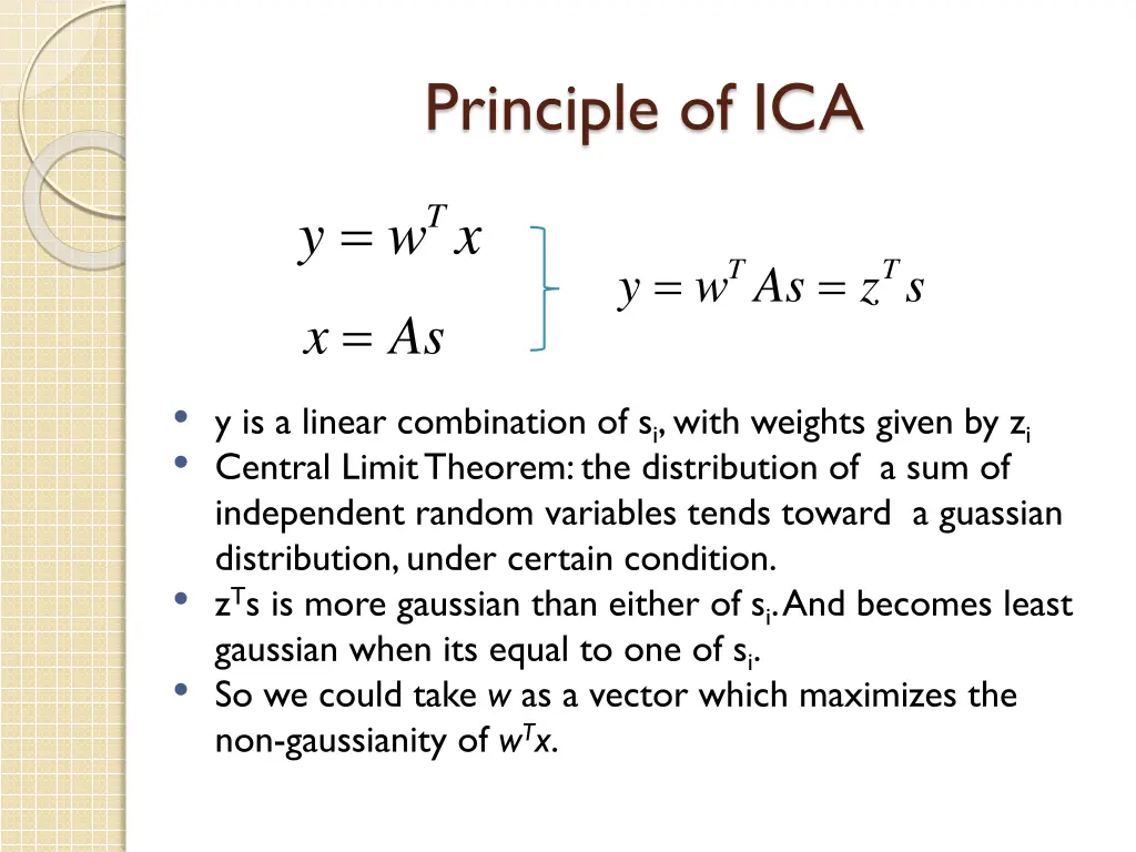 principle of ica