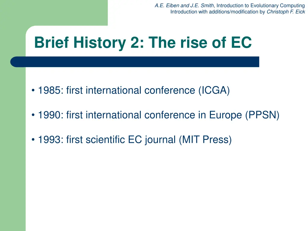 a e eiben and j e smith introduction 9