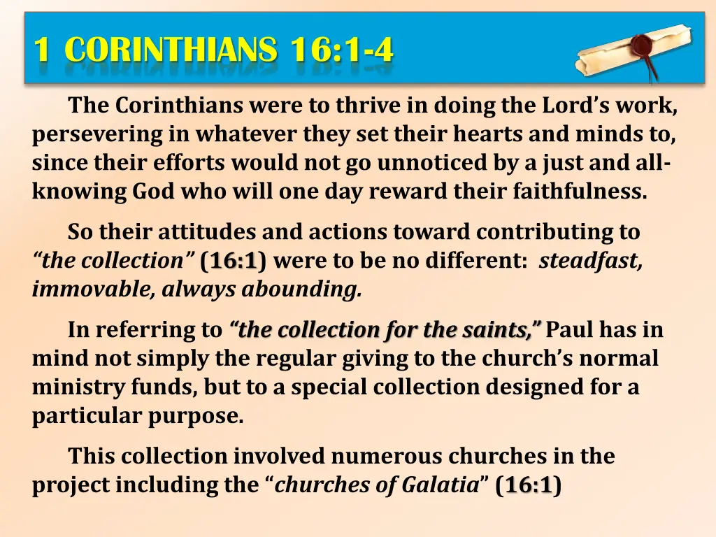 1 corinthians 16 1 4 2