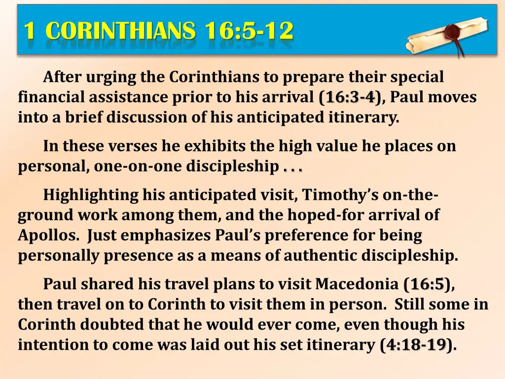 1 corinthians 16 5 12 1