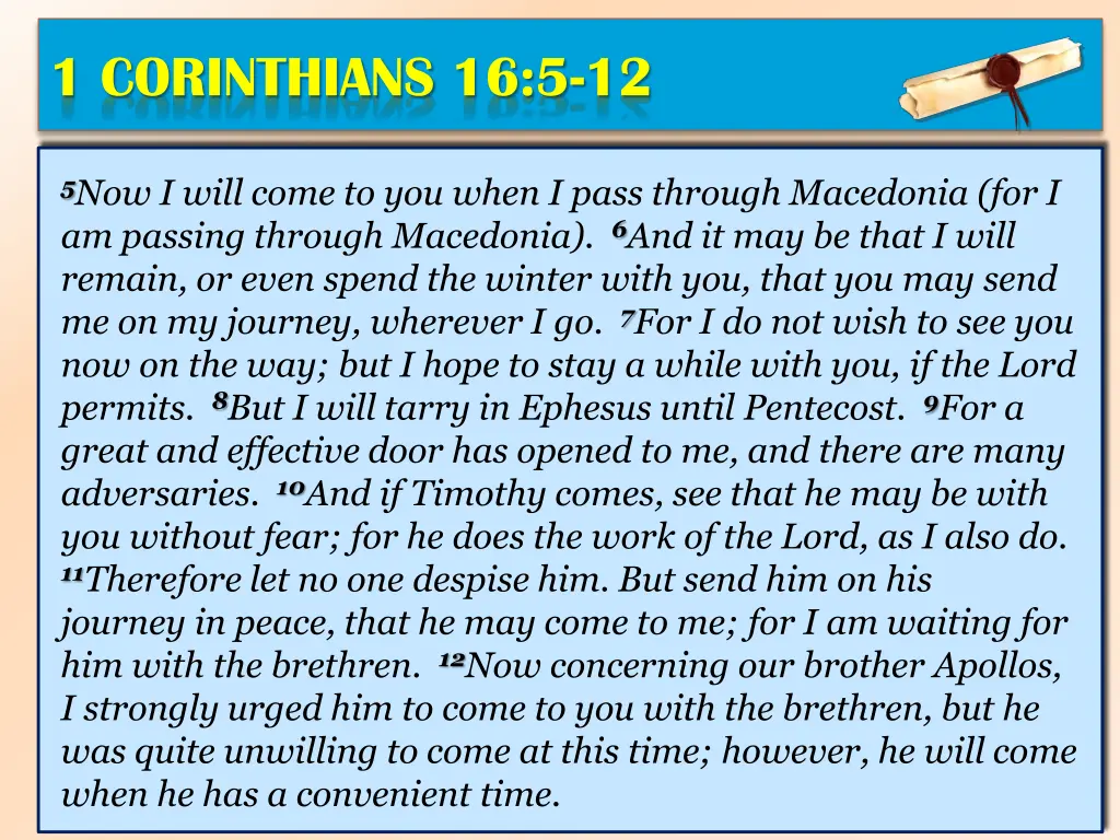 1 corinthians 16 5 12