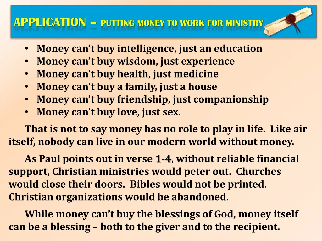 application putting money to work for ministry 1