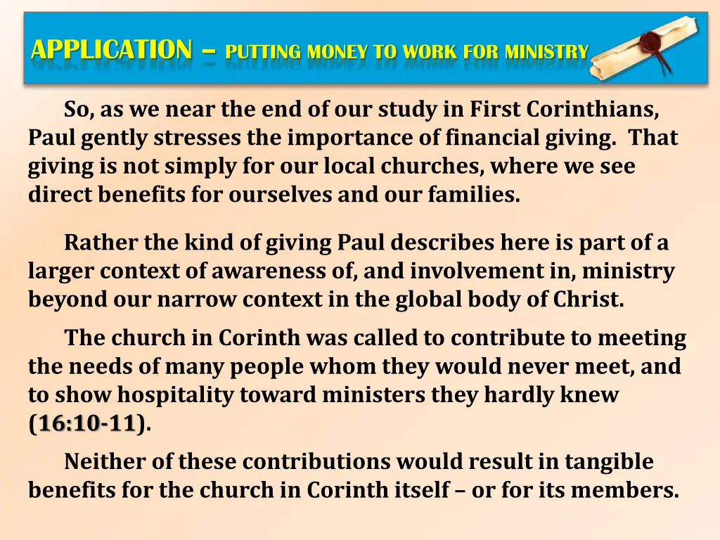 application putting money to work for ministry 2