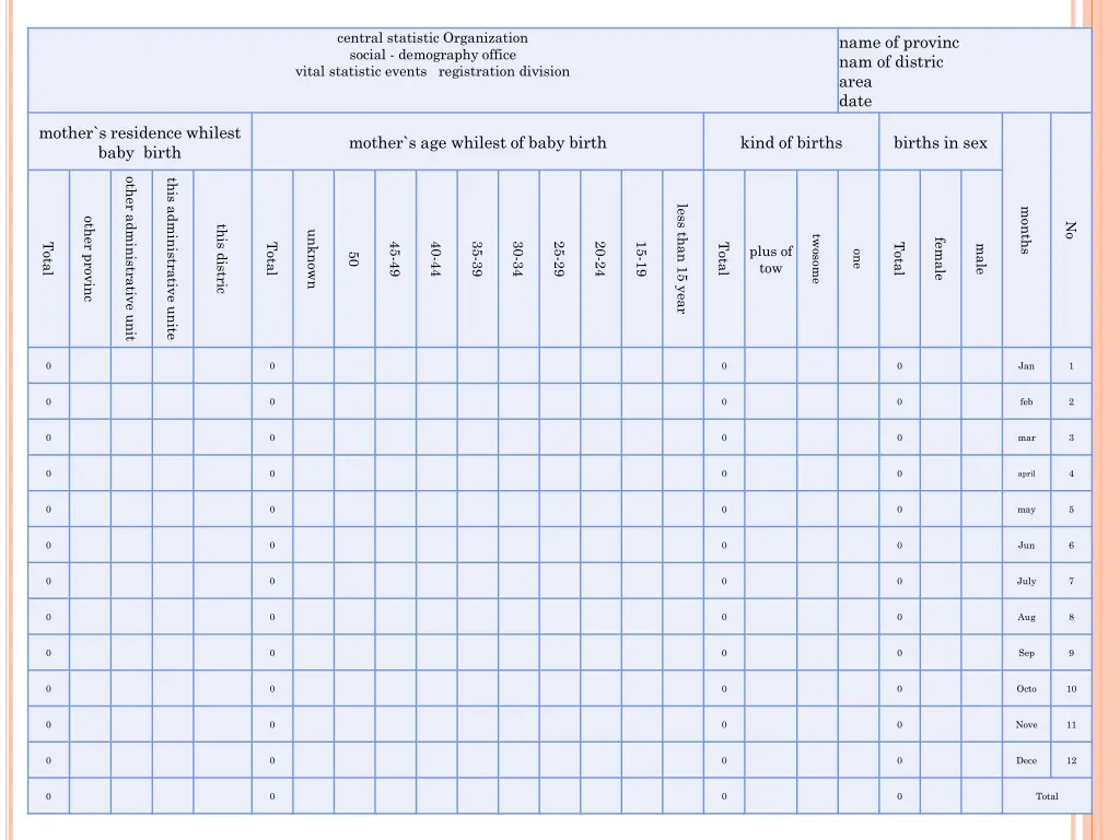 central statistic organization social demography