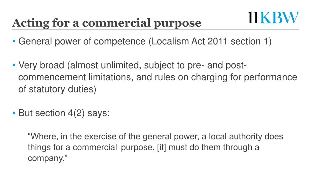 acting for a commercial purpose