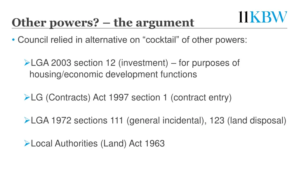 other powers the argument