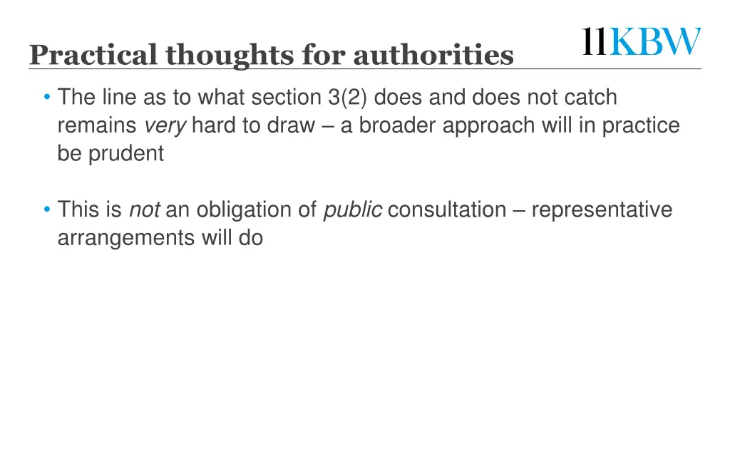 practical thoughts for authorities