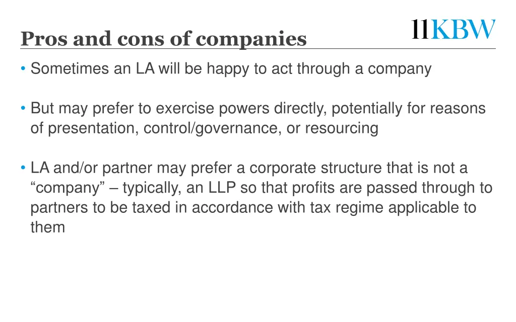 pros and cons of companies