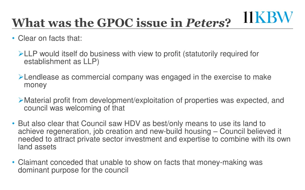 what was the gpoc issue in peters