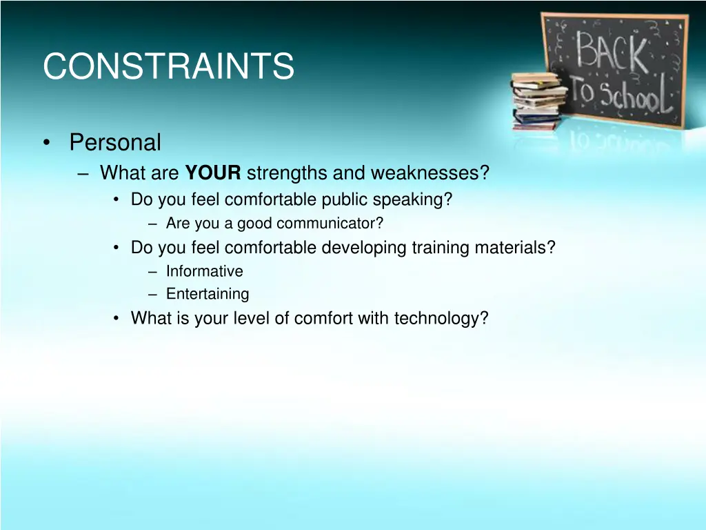 constraints 1