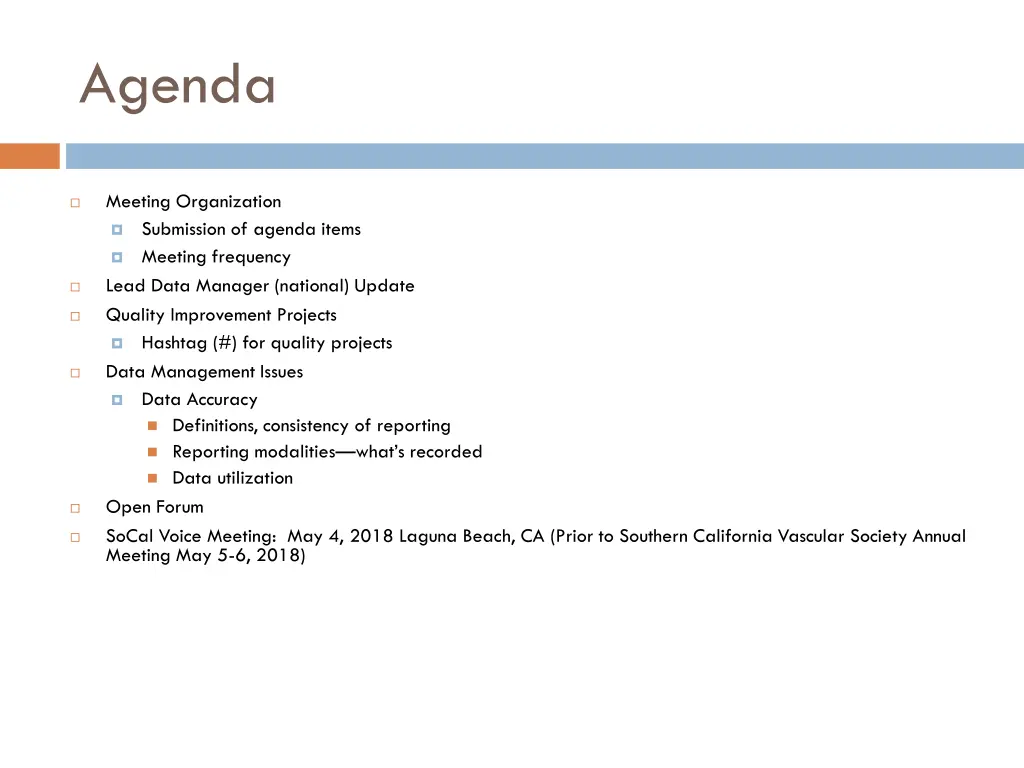 agenda