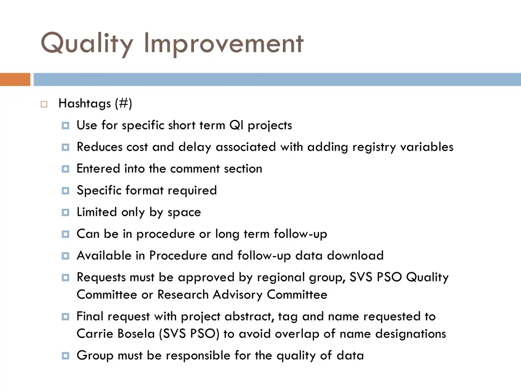 quality improvement