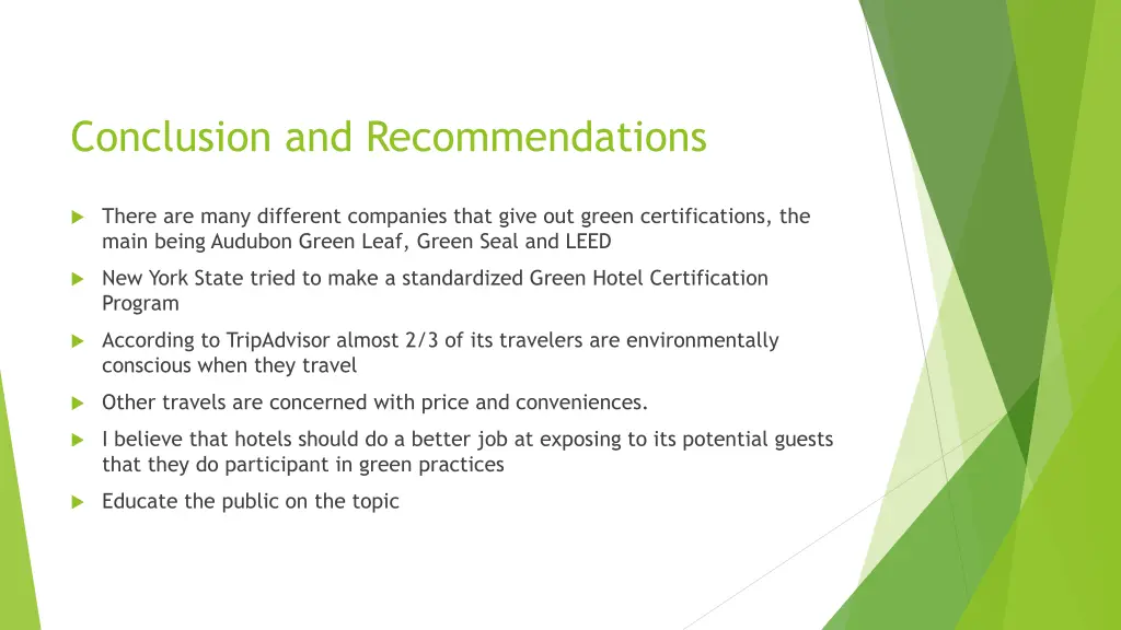 conclusion and recommendations