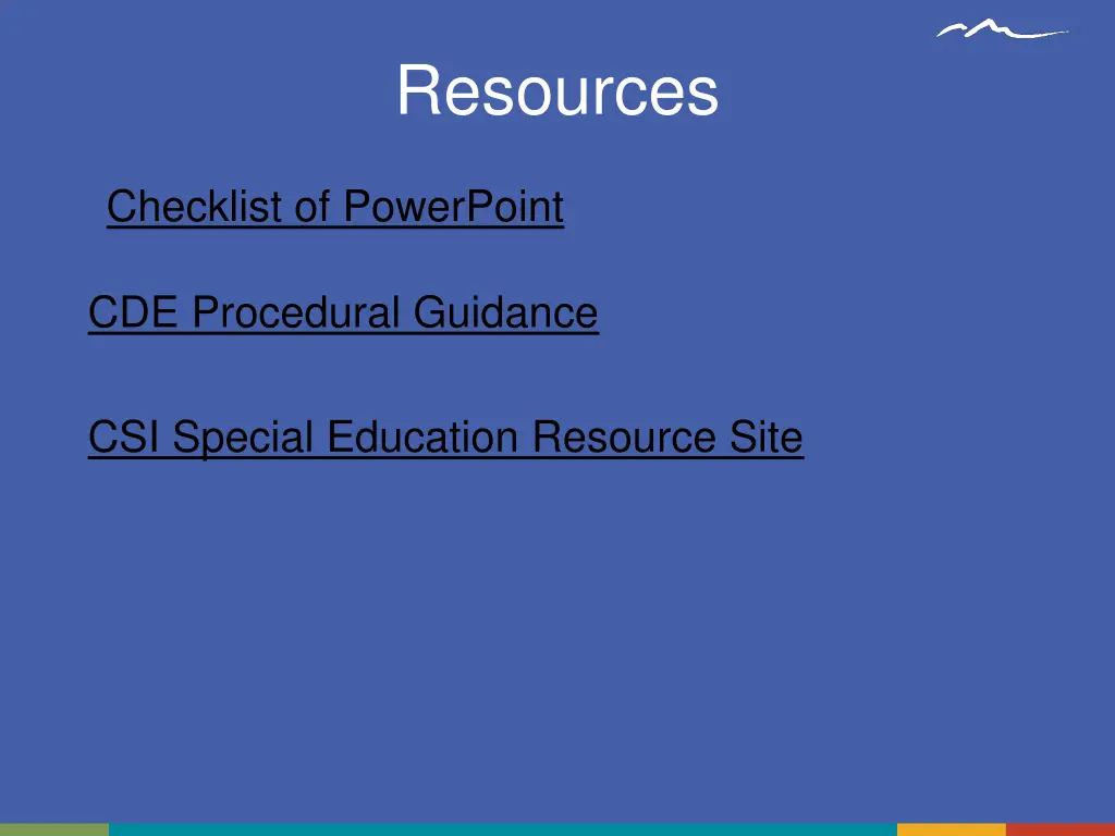 resources