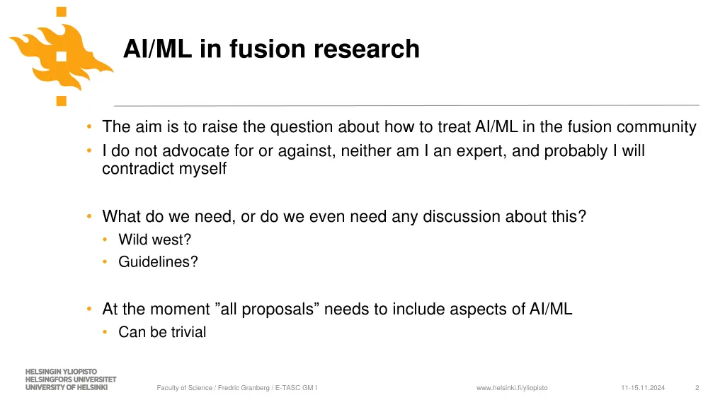ai ml in fusion research