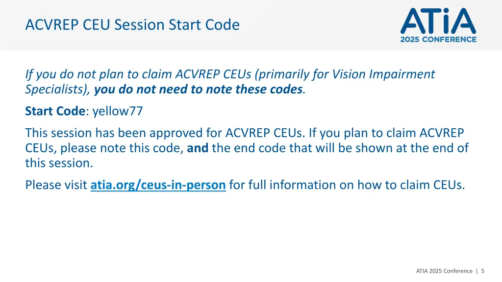 acvrep ceu session start code