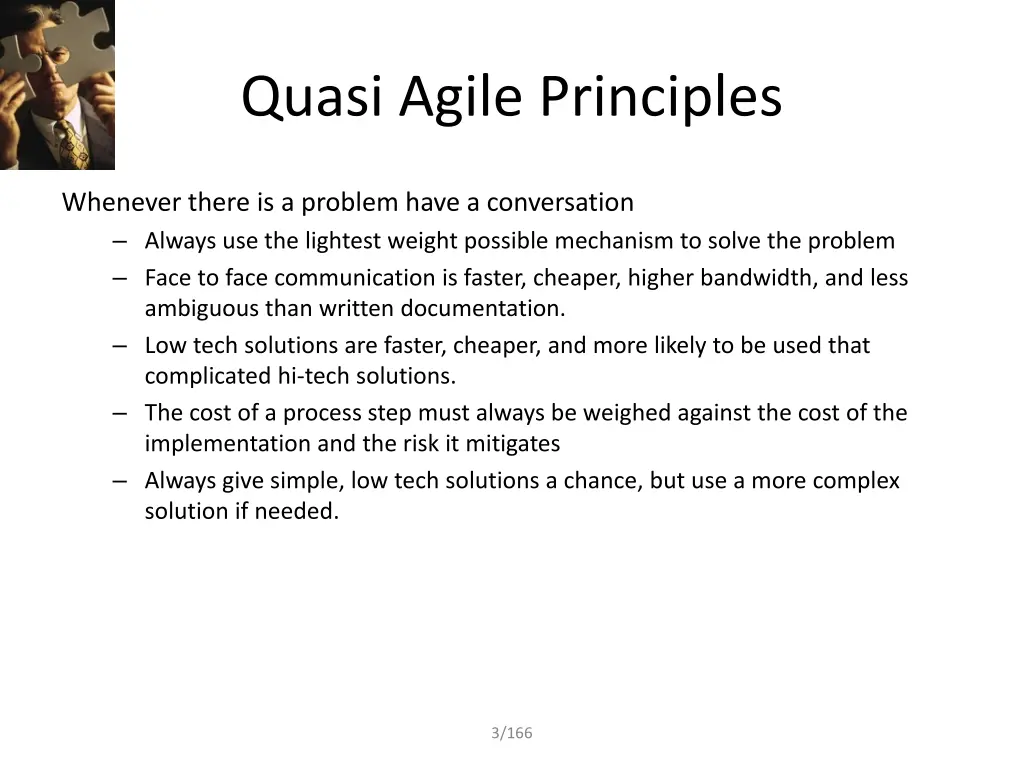 quasi agile principles