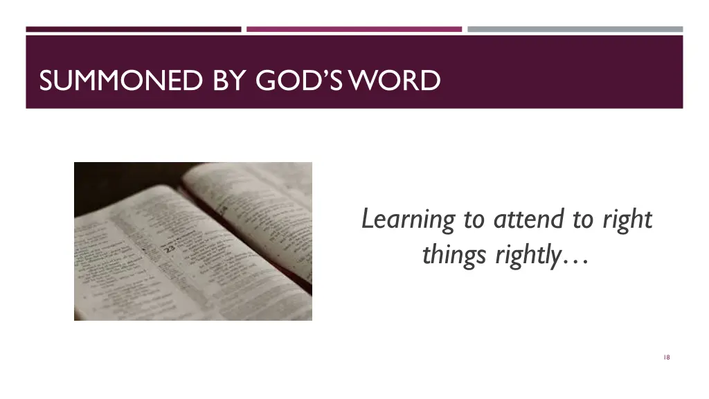 summoned by god s word