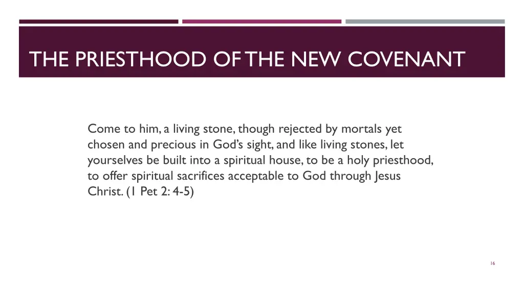 the priesthood of the new covenant