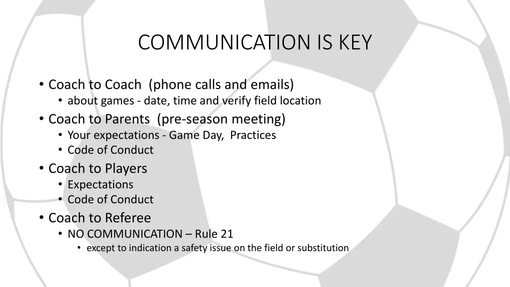 communication is key