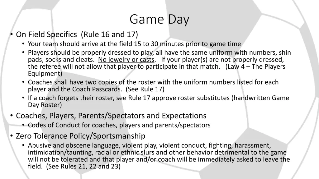 game day