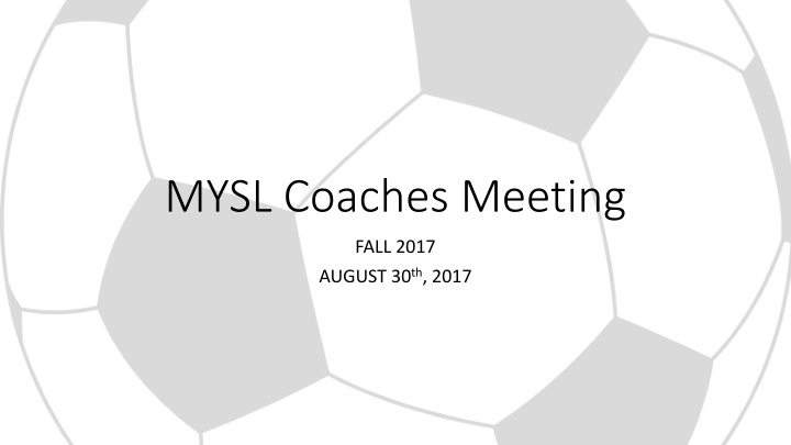 mysl coaches meeting