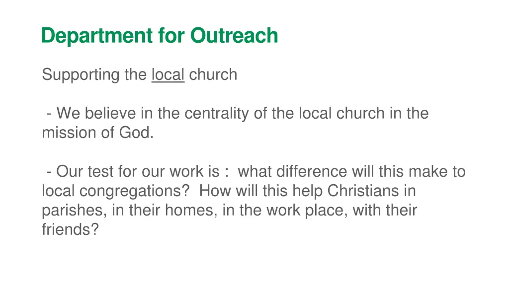 department for outreach 2
