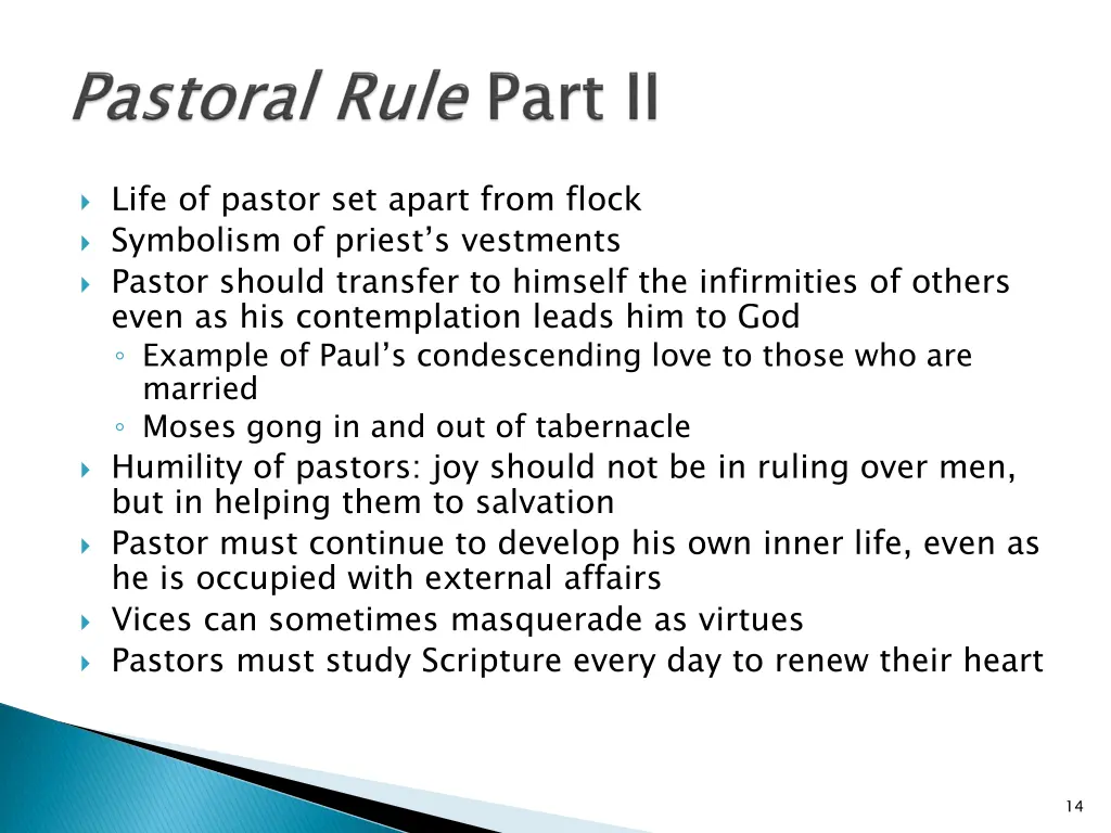 life of pastor set apart from flock symbolism
