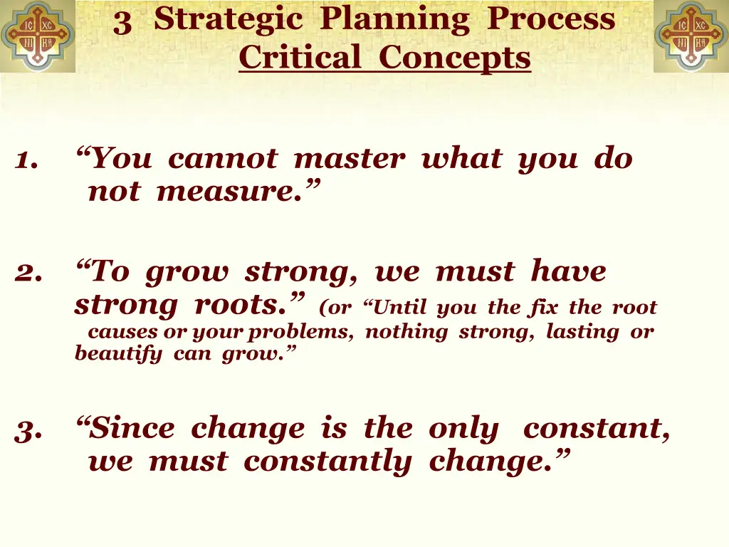 3 strategic planning process critical concepts