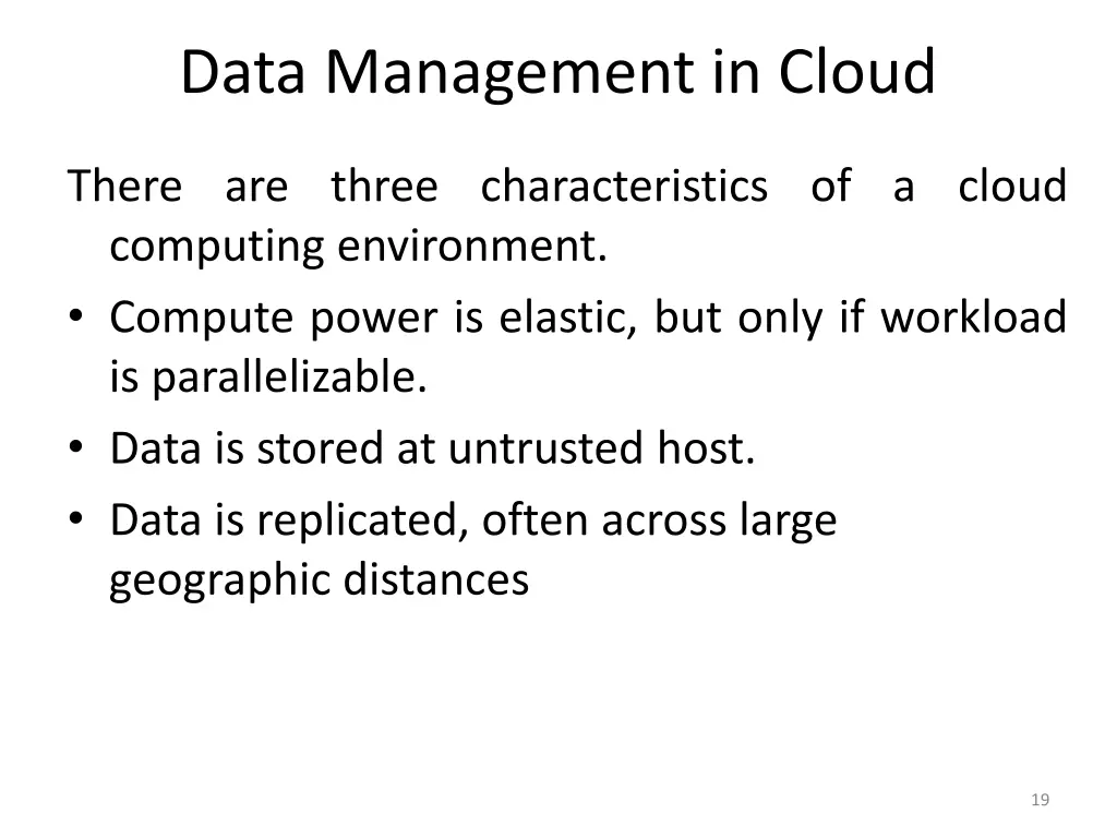 data management in cloud