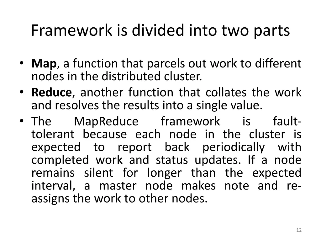framework is divided into two parts